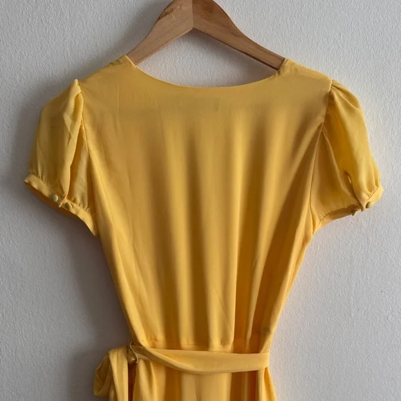 Ralph Lauren Yellow Puff Sleeve Dress - Picture 8 of 9